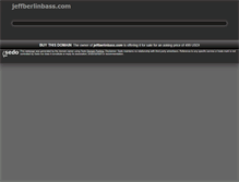 Tablet Screenshot of jeffberlinbass.com